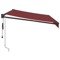 Luifel automatisch uittrekbaar 350x250 cm bordeauxrood 4