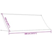 Luifel uittrekbaar 400x150 cm stof en staal antracietkleurig 9