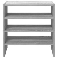 Schoenenrekken 2 st stapelbaar 60x30x30,5 cm grijs sonoma eiken 4
