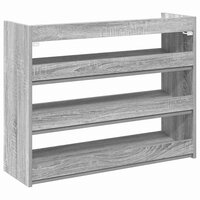 Schoenenrek 80x25x62 cm bewerkt hout grijs sonoma eikenkleur 6