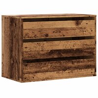 Ladekast 80x41x58 cm bewerkt hout oud houtkleurig 2
