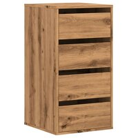Ladekast 40x41x76 cm bewerkt hout artisanaal eikenkleurig 2