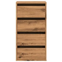 Ladekast 40x41x76 cm bewerkt hout artisanaal eikenkleurig 4