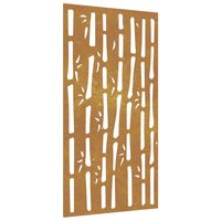 Wanddecoratie tuin bamboe-ontwerp 105x55 cm cortenstaal 2