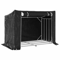 Haardhoutrek met regenhoes 151x80,5x110,5 cm staal 2