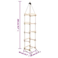 Touwladder 200 cm hout  7