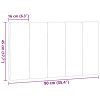 Hoofdbordkussen 90 cm stof lichtgrijs 9