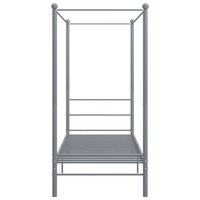 Hemelbedframe metaal grijs 90x200 cm 4