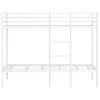 Stapelbed zonder matras 90x200 cm staal wit 5