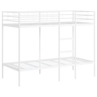 Stapelbed zonder matras 100x190 cm staal wit 2