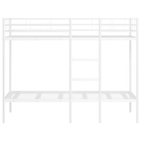 Stapelbed zonder matras 100x190 cm staal wit 5