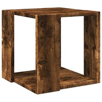 Salontafel 32x32x30 cm bewerkt hout gerookt eikenkleurig 2