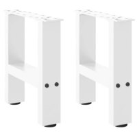 Salontafelpoten 2 st 30x(30-31) cm staal wit 2