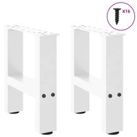 Salontafelpoten 2 st 30x(30-31) cm staal wit 4