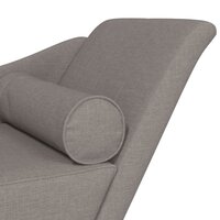 Chaise longue met kussens stof taupe 6