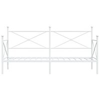 Slaapbank zonder matras 75x190 cm staal wit 5