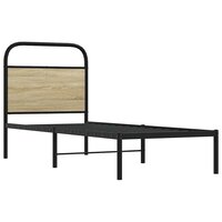 Bedframe zonder matras bewerkt hout sonoma eikenkleur 80x200 cm 5