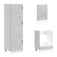 7-delige Keukenkastenset Lucca bewerkt hout betongrijs 5