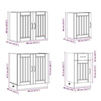 7-delige Keukenkastenset Lucca bewerkt hout betongrijs 9