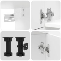 7-delige Keukenkastenset Kalmar bewerkt hout glanzend wit 7