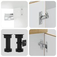 4-delige Keukenkastenset Kalmar bewerkt hout sonoma eikenkleur 6