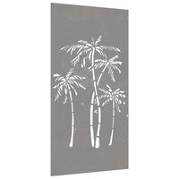 Wanddecoratie tuin palmboomontwerp 105x55 cm cortenstaal 3