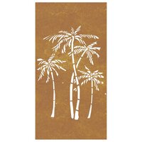 Wanddecoratie tuin palmboomontwerp 105x55 cm cortenstaal 4