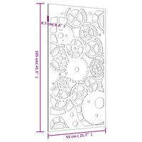 Wanddecoratie tuin tandwielontwerp 105x55 cm cortenstaal 8