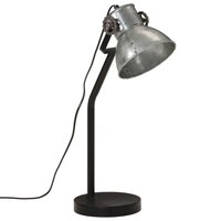 Bureaulamp 25 W E27 17x17x60 cm vintage zilverkleurig 2