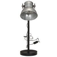 Bureaulamp 25 W E27 17x17x60 cm vintage zilverkleurig 3