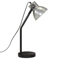 Bureaulamp 25 W E27 17x17x60 cm vintage zilverkleurig 4