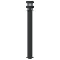 Vloerlamp voor buiten 3 st 110 cm roestvrijstaal zwart 5