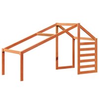 Kinderbedhuisje 198x87x113 cm massief grenenhout wasbruin 2