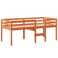 Hoogslaper met bedhuis massief grenenhout wasbruin 80x200 cm 7