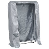 Haardhoutrek met regenhoes 100x25x150 cm gegalvaniseerd staal 4