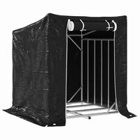 Haardhoutrek met regenhoes 101x61x110,5 cm gegalvaniseerd staal 2