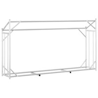 Haardhoutrek met regenhoes 200,5x41x110,5 cm staal 6