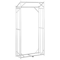 Haardhoutrek met regenhoes 100x40x200 cm gegalvaniseerd staal 6