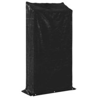 Haardhoutrek met regenhoes 100x40x200 cm gegalvaniseerd staal 8