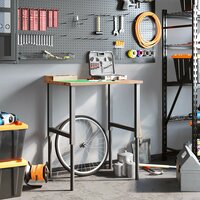 Werkbank 80x60x(71,5-98) cm eikenhout lichtbruin 3