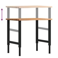 Werkbank 80x60x(71,5-98) cm eikenhout lichtbruin 9