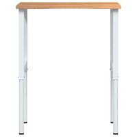 Werkbank 80x60x(71,5-98) cm eikenhout lichtbruin 4