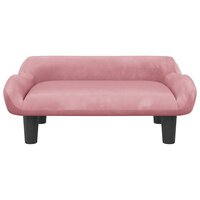 Hondenmand 70x40x24 cm fluweel roze 3