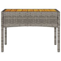 Tuinbank 2-zits met kussens en tafel poly rattan grijs 7