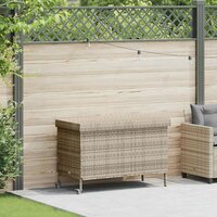 Tuinbox met wielen 110x55x73 cm poly rattan grijs 3