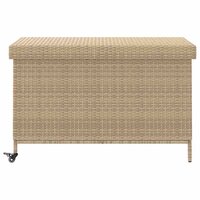 Tuinbox met wielen 110x55x73 cm poly rattan gemengd beige 4