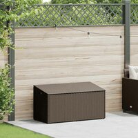 Tuinbox 110x50x58 cm poly rattan bruin 2