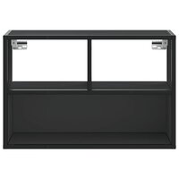 Tv-meubel 60x31x39,5 cm bewerkt hout en metaal zwart 4