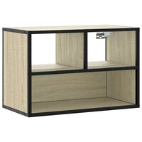 Tv-meubel 60x31x39,5 cm bewerkt hout metaal sonoma eikenkleurig 2