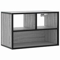 Tv-meubel 60x31x39,5 cm bewerkt hout metaal grijs sonoma eiken 2